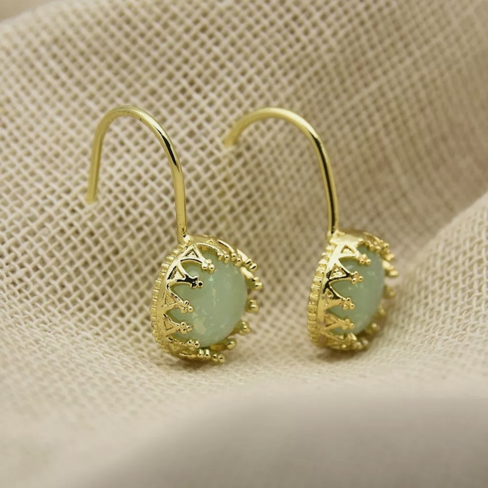 Baroque gold filled crown setting Opal - Picture 4 of 9